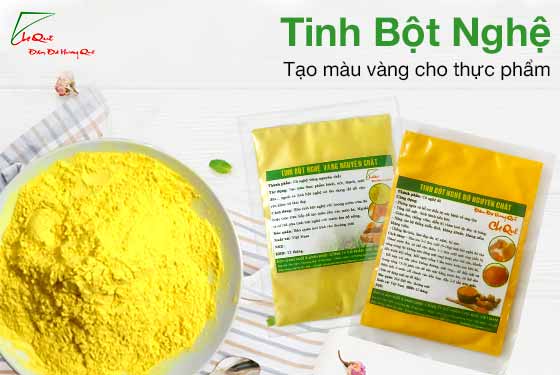 tinh bột nghệ màu vàng